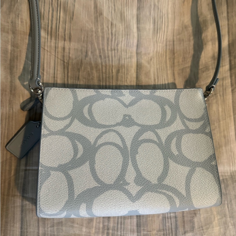 Coach Blue Slim Crossbody Bag In Sketch Signature Canvas NWT $250 MSRP - Picture 7 of 10